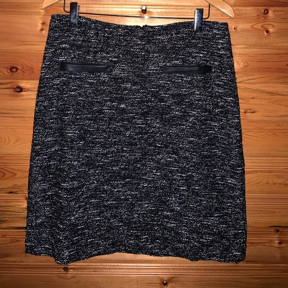 Talbots A-Line Black & White Skirt 8
